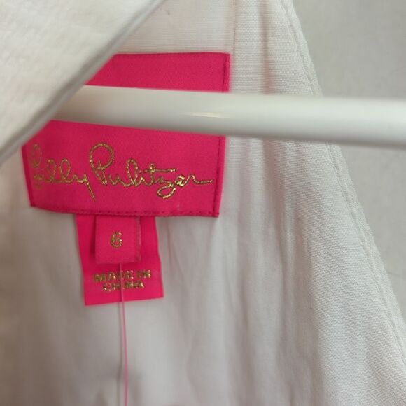 Lilly Pulitzer Women Jena White beaded coral shift dress with Embroidery 6 NWT! - Picture 6 of 13